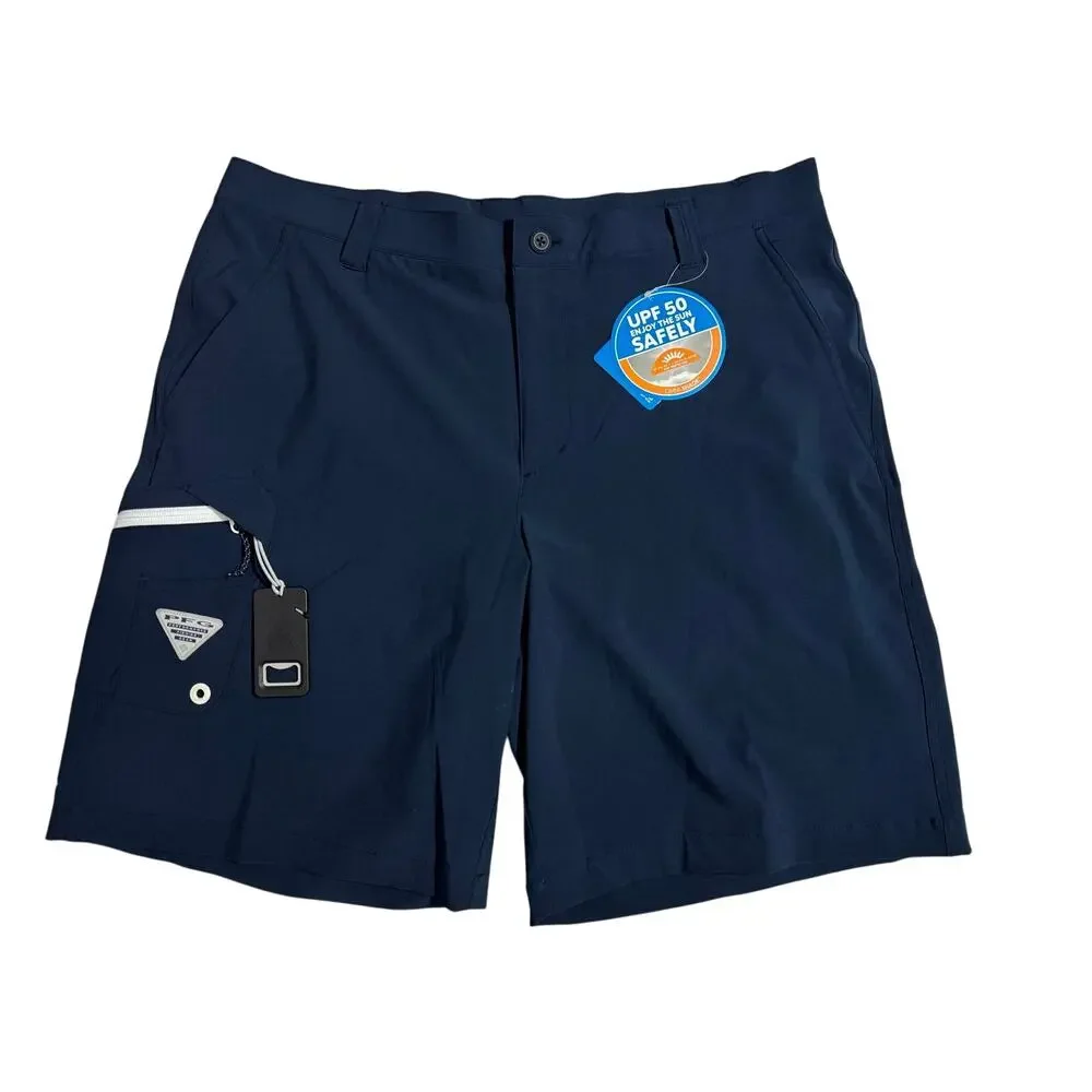 Columbia Sportswear Blue Cargo Shorts - Men's Size 38 with Bottle Opener